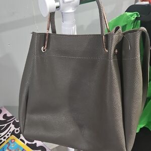 Classic Structured Tote Bag in Gray